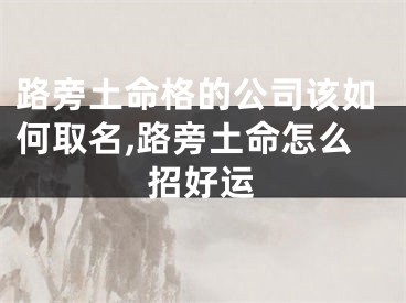 路旁土命格的公司该如何取名,路旁土命怎么招好运