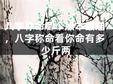 八字称命哪个版本最准，八字称命看你命有多少斤两