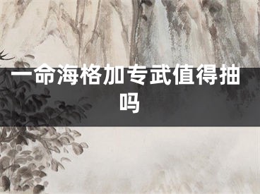一命海格加专武值得抽吗