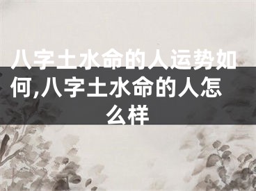 八字土水命的人运势如何,八字土水命的人怎么样