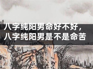 八字纯阳男命好不好，八字纯阳男是不是命苦