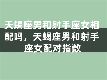 天蝎座男和射手座女相配吗，天蝎座男和射手座女配对指数