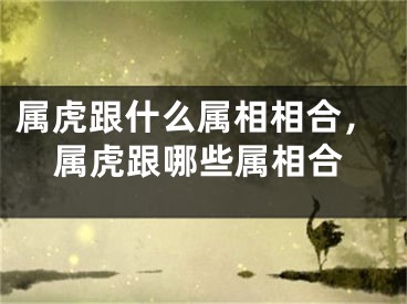 属虎跟什么属相相合，属虎跟哪些属相合