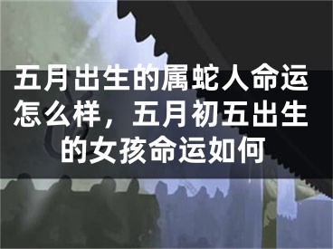 五月出生的属蛇人命运怎么样，五月初五出生的女孩命运如何