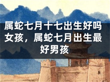 属蛇七月十七出生好吗女孩，属蛇七月出生最好男孩