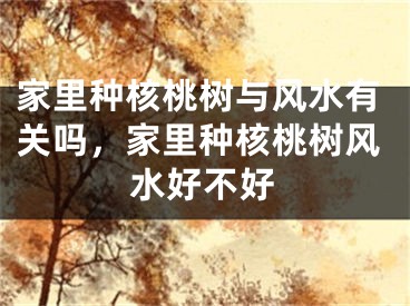 家里种核桃树与风水有关吗，家里种核桃树风水好不好