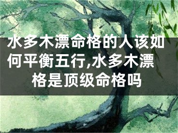 水多木漂命格的人该如何平衡五行,水多木漂格是顶级命格吗