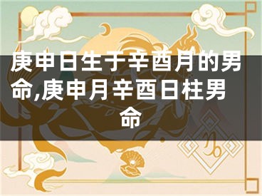 庚申日生于辛酉月的男命,庚申月辛酉日柱男命