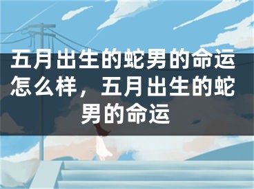 五月出生的蛇男的命运怎么样，五月出生的蛇男的命运