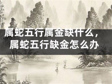 属蛇五行属金缺什么，属蛇五行缺金怎么办