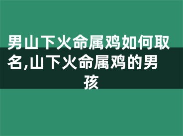 男山下火命属鸡如何取名,山下火命属鸡的男孩