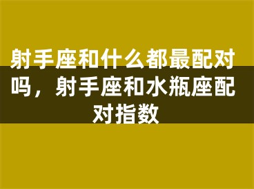 射手座和什么都最配对吗，射手座和水瓶座配对指数