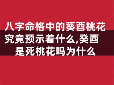 八字命格中的葵酉桃花究竟预示着什么,癸酉是死桃花吗为什么
