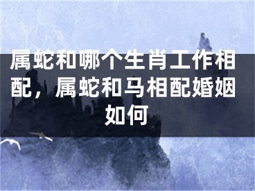 属蛇和哪个生肖工作相配，属蛇和马相配婚姻如何