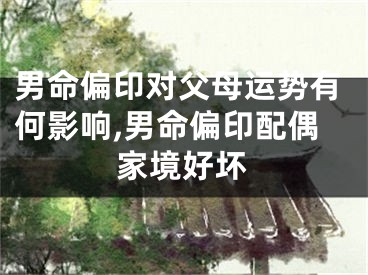 男命偏印对父母运势有何影响,男命偏印配偶家境好坏