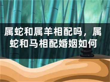 属蛇和属羊相配吗，属蛇和马相配婚姻如何