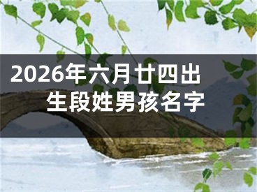 2026年六月廿四出生段姓男孩名字