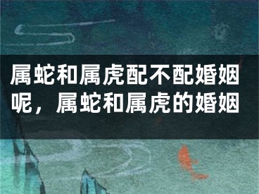 属蛇和属虎配不配婚姻呢，属蛇和属虎的婚姻