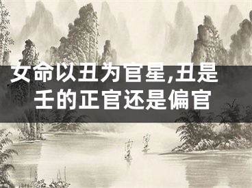 女命以丑为官星,丑是壬的正官还是偏官