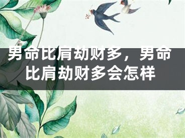 男命比肩劫财多，男命比肩劫财多会怎样
