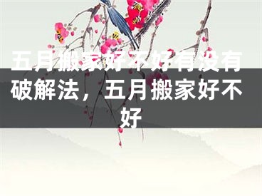 五月搬家好不好有没有破解法，五月搬家好不好