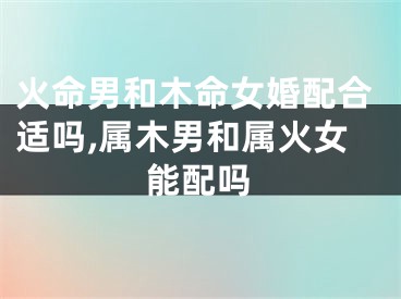 火命男和木命女婚配合适吗,属木男和属火女能配吗