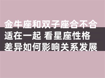 金牛座和双子座合不合适在一起 看星座性格差异如何影响关系发展