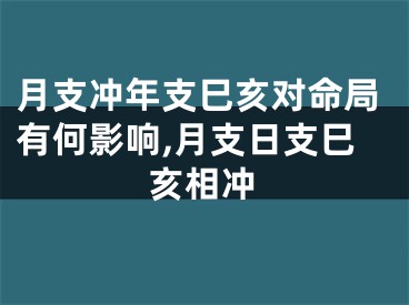 月支冲年支巳亥对命局有何影响,月支日支巳亥相冲