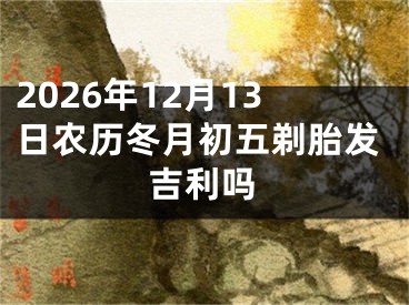 2026年12月13日农历冬月初五剃胎发吉利吗
