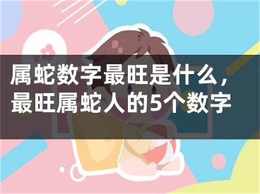属蛇数字最旺是什么，最旺属蛇人的5个数字