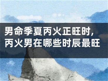 男命季夏丙火正旺时,丙火男在哪些时辰最旺