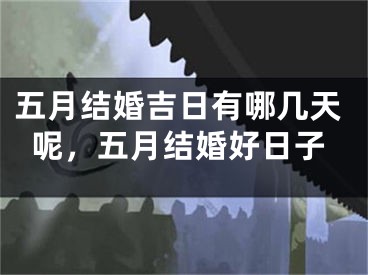 五月结婚吉日有哪几天呢，五月结婚好日子