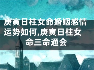 庚寅日柱女命婚姻感情运势如何,庚寅日柱女命三命通会