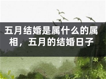 五月结婚是属什么的属相，五月的结婚日子