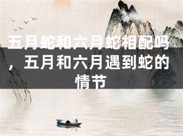 五月蛇和六月蛇相配吗，五月和六月遇到蛇的情节