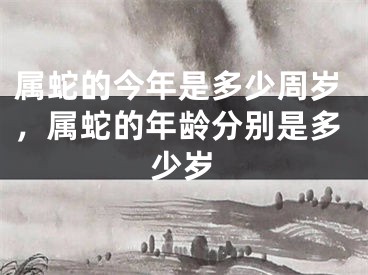 属蛇的今年是多少周岁，属蛇的年龄分别是多少岁