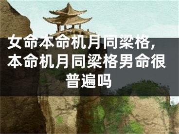 女命本命机月同梁格,本命机月同梁格男命很普遍吗