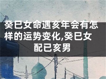 癸巳女命遇亥年会有怎样的运势变化,癸巳女配已亥男