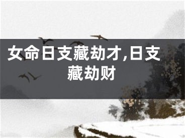 女命日支藏劫才,日支藏劫财