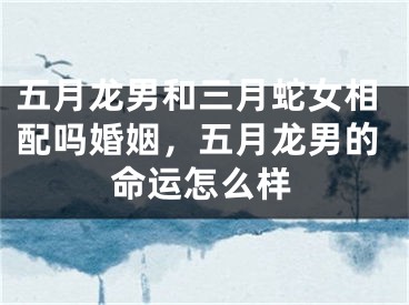 五月龙男和三月蛇女相配吗婚姻，五月龙男的命运怎么样