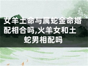 女羊土命与属蛇金命婚配相合吗,火羊女和土蛇男相配吗