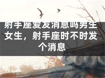 射手座爱发消息吗男生女生，射手座时不时发个消息
