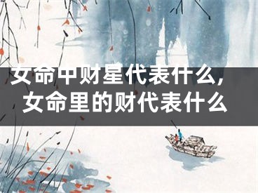女命中财星代表什么,女命里的财代表什么