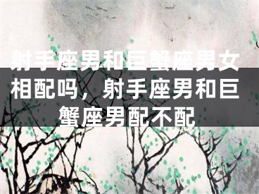 射手座男和巨蟹座男女相配吗，射手座男和巨蟹座男配不配