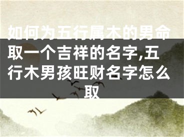 如何为五行属木的男命取一个吉祥的名字,五行木男孩旺财名字怎么取