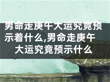 男命走庚午大运究竟预示着什么,男命走庚午大运究竟预示什么