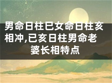 男命日柱巳女命日柱亥相冲,已亥日柱男命老婆长相特点