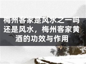 梅州客家是风水之一吗还是风水，梅州客家黄酒的功效与作用