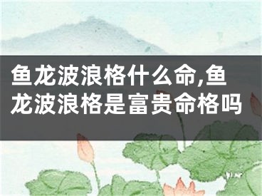 鱼龙波浪格什么命,鱼龙波浪格是富贵命格吗