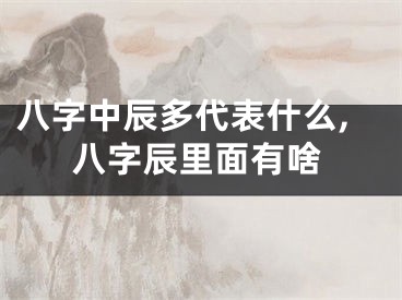 八字中辰多代表什么,八字辰里面有啥